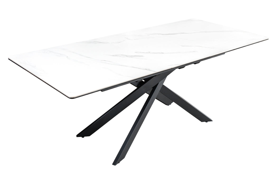 Esstisch Alpen 160-200cm Keramik Weiß Marmor