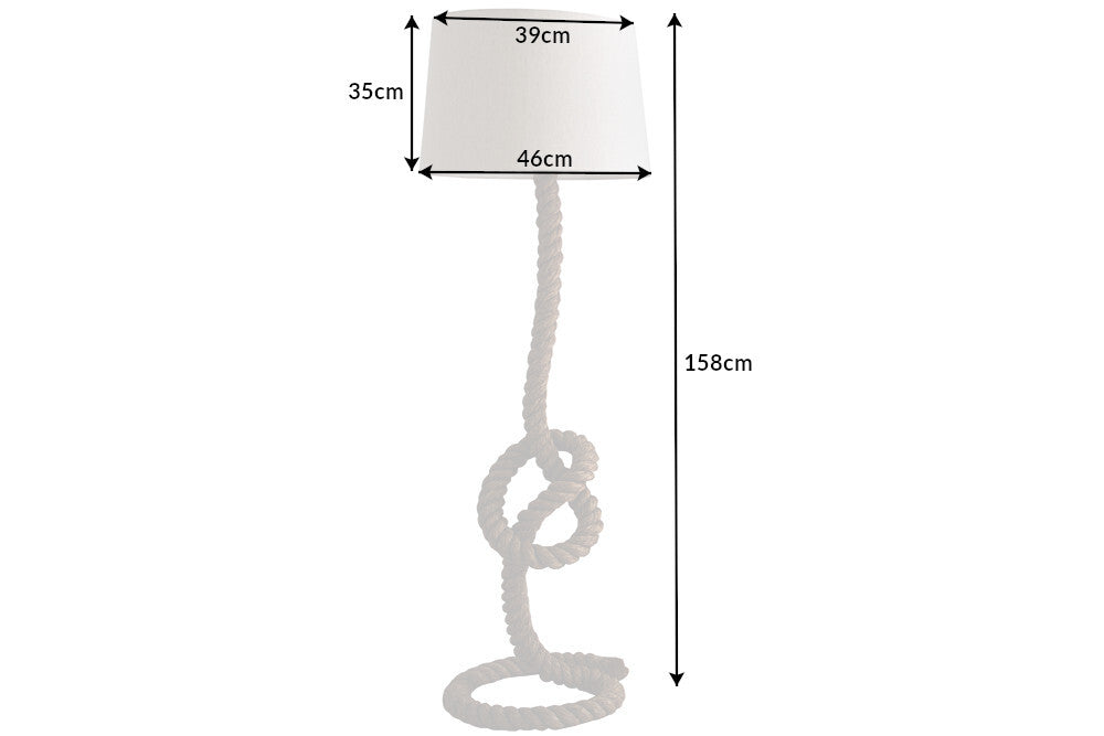 Stehleuchte Pirat 160cm m. echtem Tau