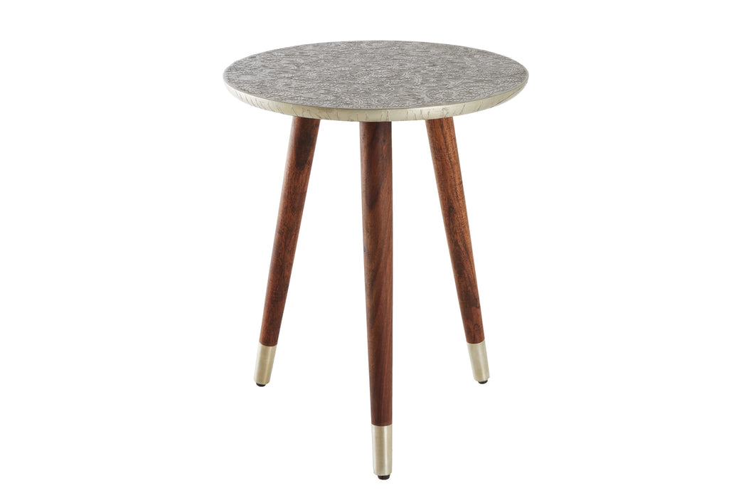Beistelltisch Maya 50cm antik silber
