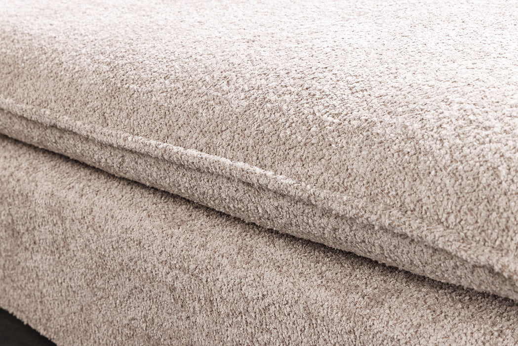 Hocker Clouds 100cm champagner beige Teddy