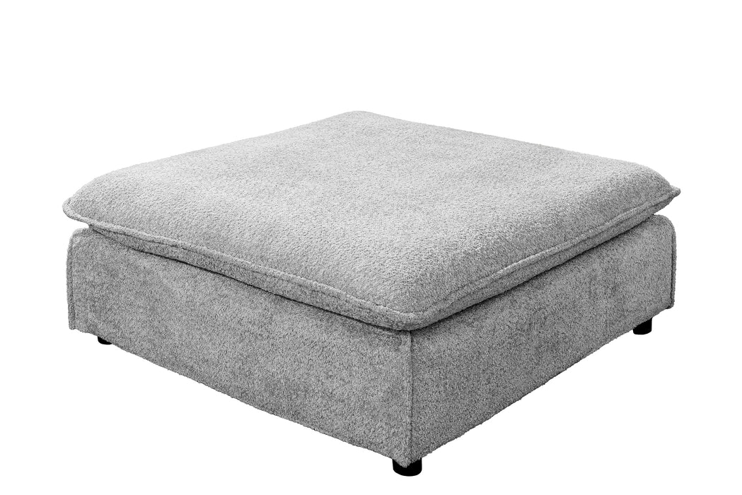 Hocker Clouds 100cm grau Teddy