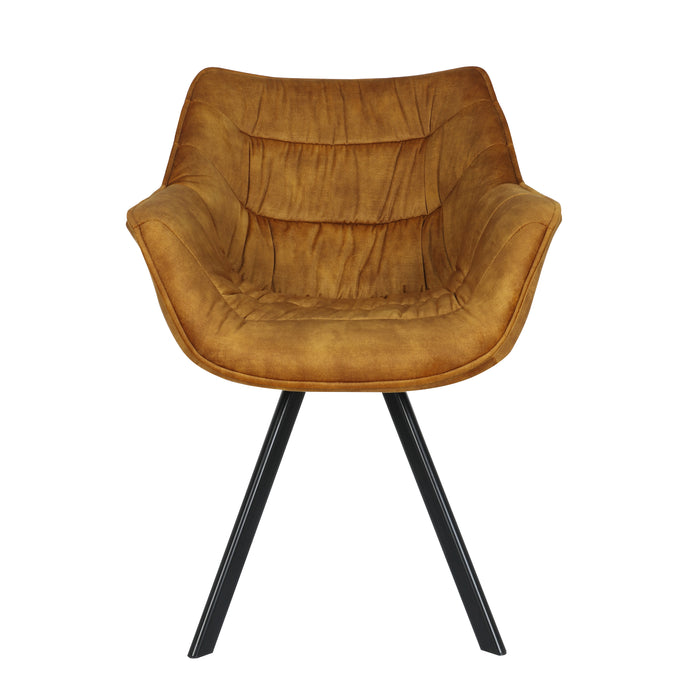Stuhl The Nordic Comfort senfgelb Samt