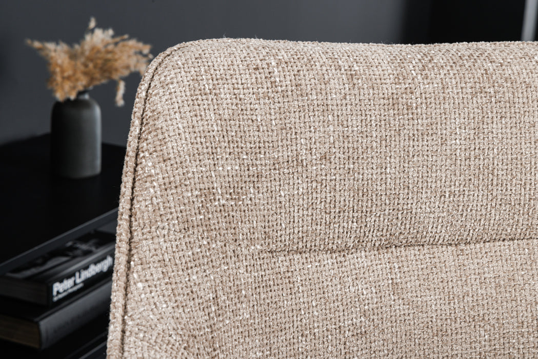 Design Stuhl Florence champagner beige drehbar