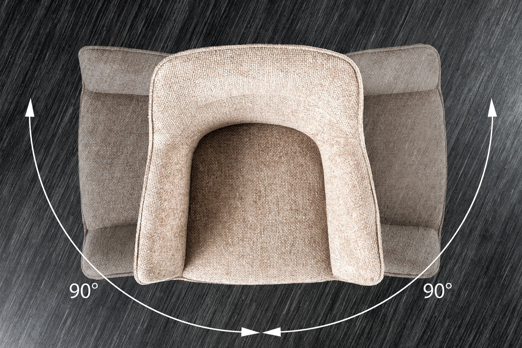 Design Stuhl Florence champagner beige drehbar