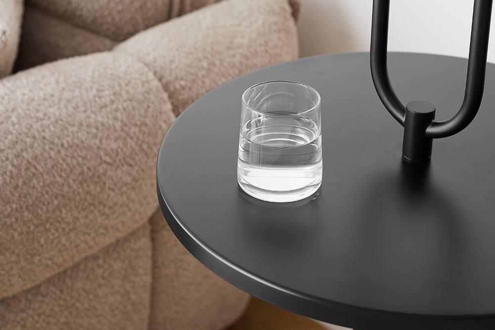 Stehleuchte Nightly 175cm Beistelltisch schwarz