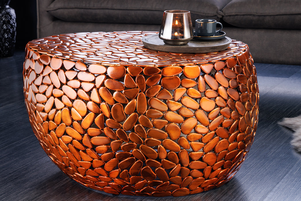 Couchtisch Rock Mosaic 72cm kupfer