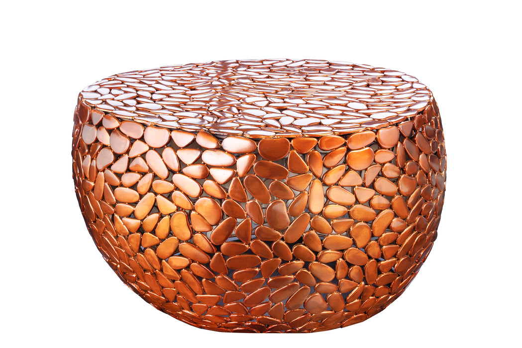 Couchtisch Rock Mosaic 72cm kupfer