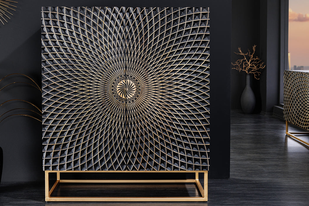 Highboard Spectre 120cm Mango schwarz