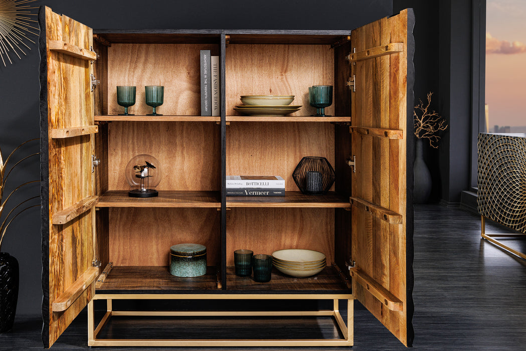 Highboard Spectre 120cm Mango schwarz
