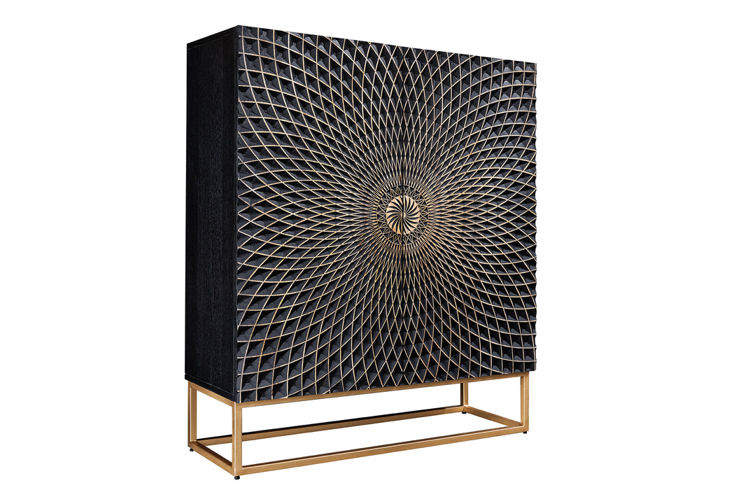 Highboard Spectre 120cm Mango schwarz