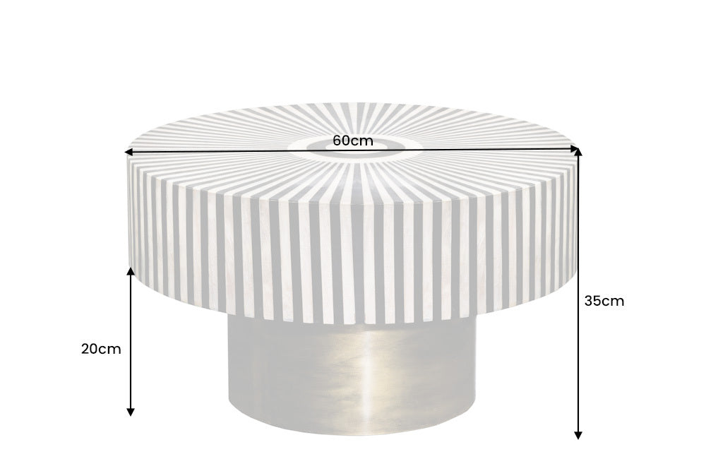 Couchtisch Ivory Detail 60cm gold
