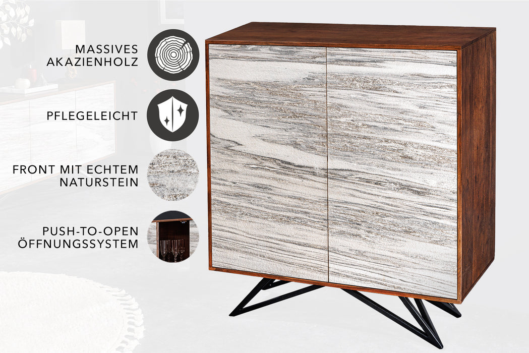 Highboard Autumn 120cm Naturstein weiss