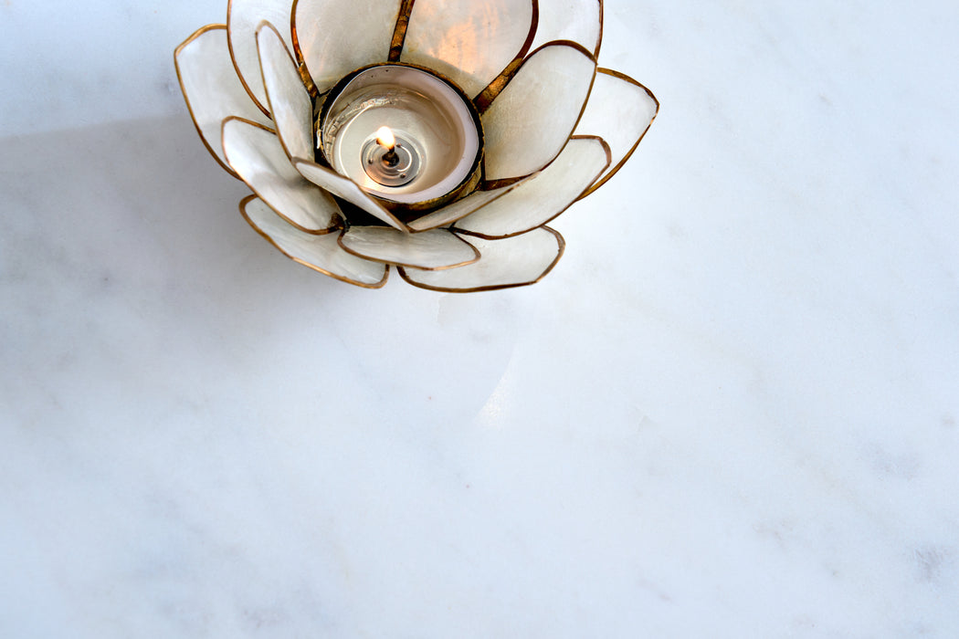 Beistelltisch Eleganz 60cm gold Marmor weiss