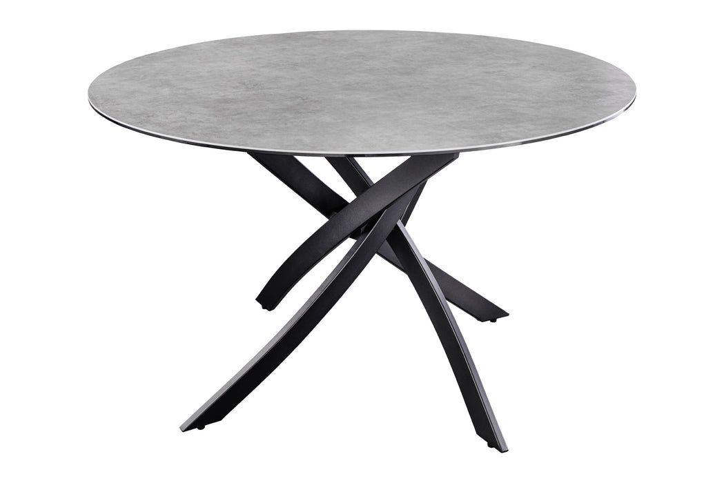 Esstisch Alpen 120cm Anthrazit Keramik Rund
