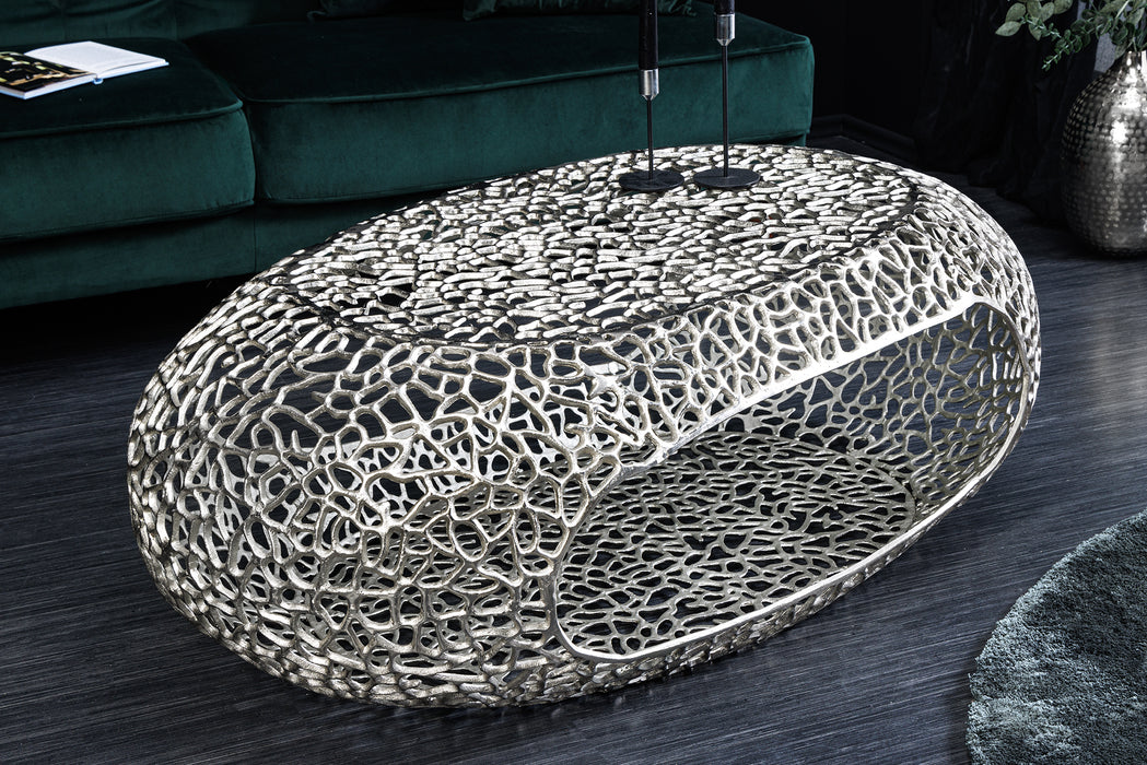 Couchtisch Natural 120cm silber