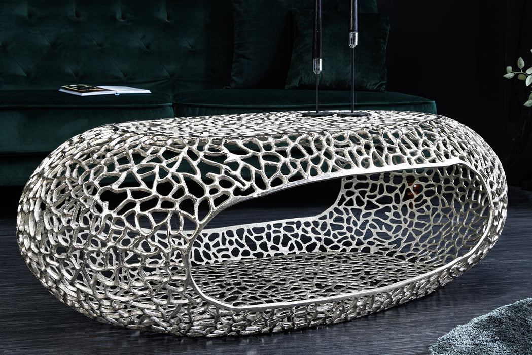 Couchtisch Natural 120cm silber