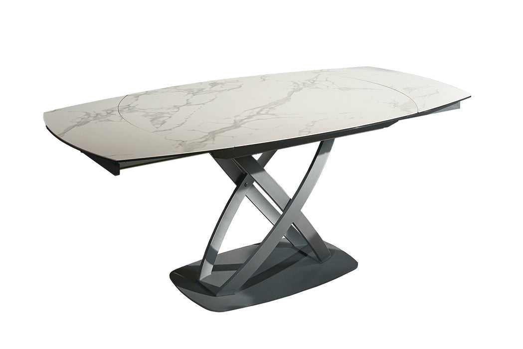 Esstisch Genesis 130-190cm Weiß Marmor Optik
