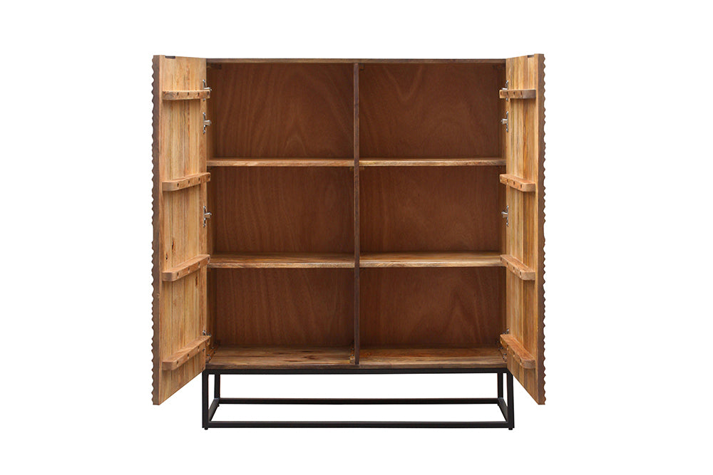 Highboard Kapillar 120cm schwarz braun