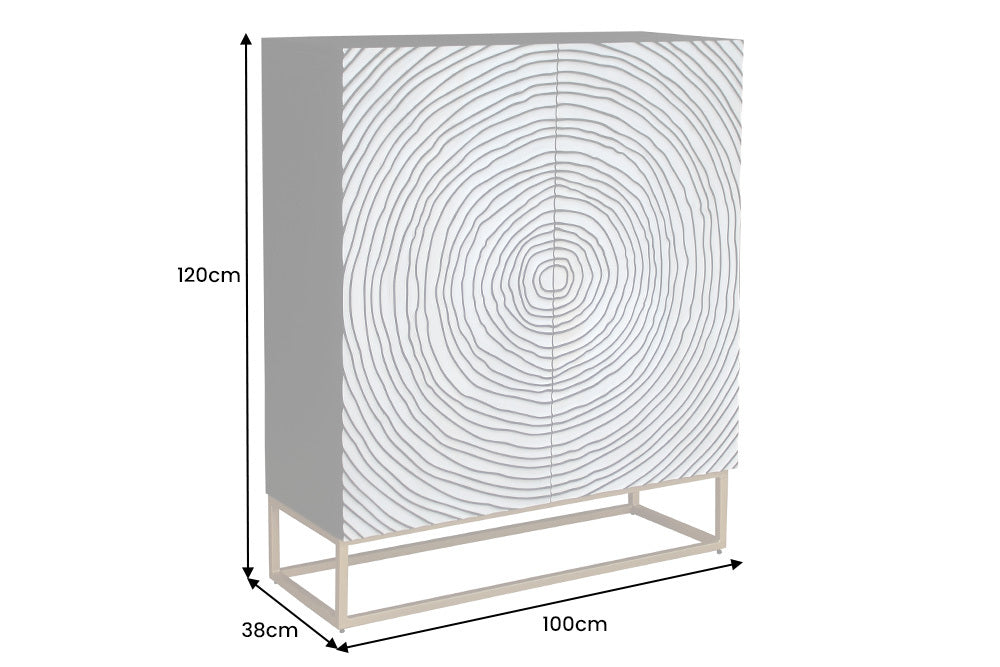 Highboard Kapillar 120cm schwarz braun
