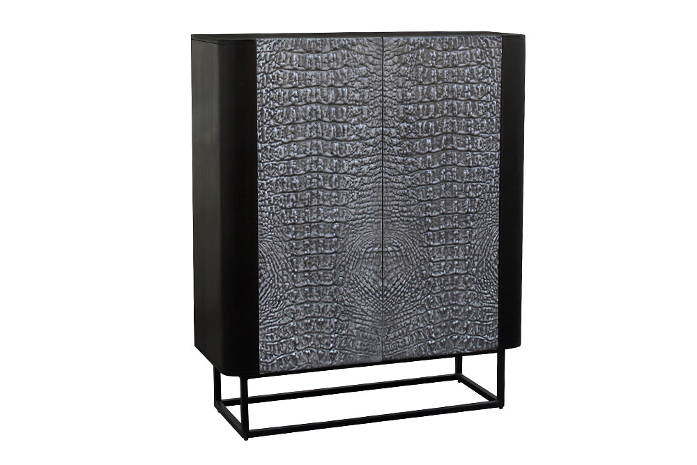 Highboard Aligator 120cm grau schwarz
