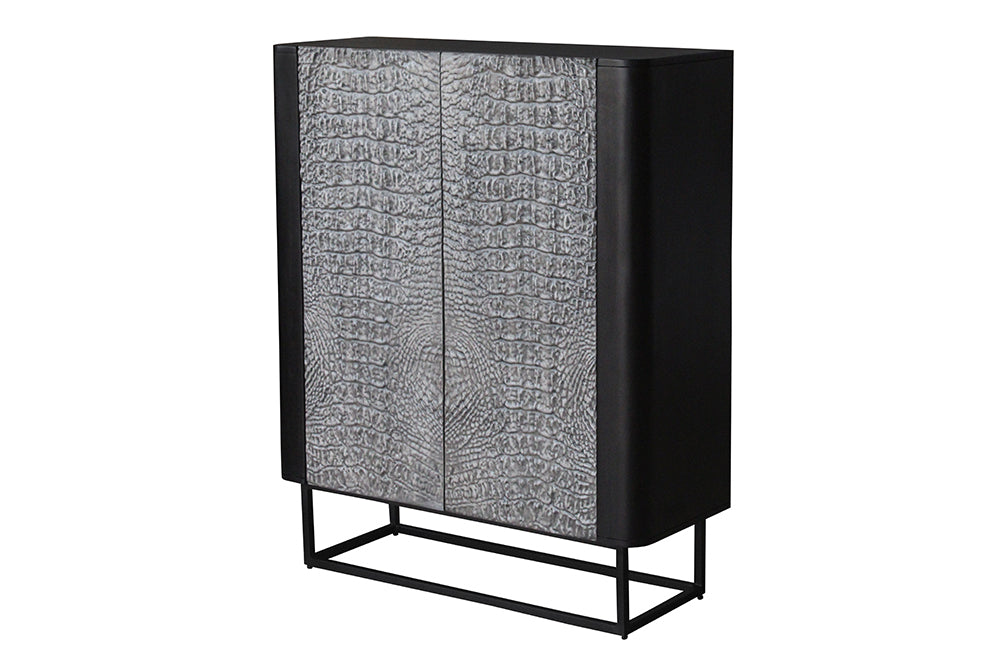Highboard Aligator 120cm grau schwarz