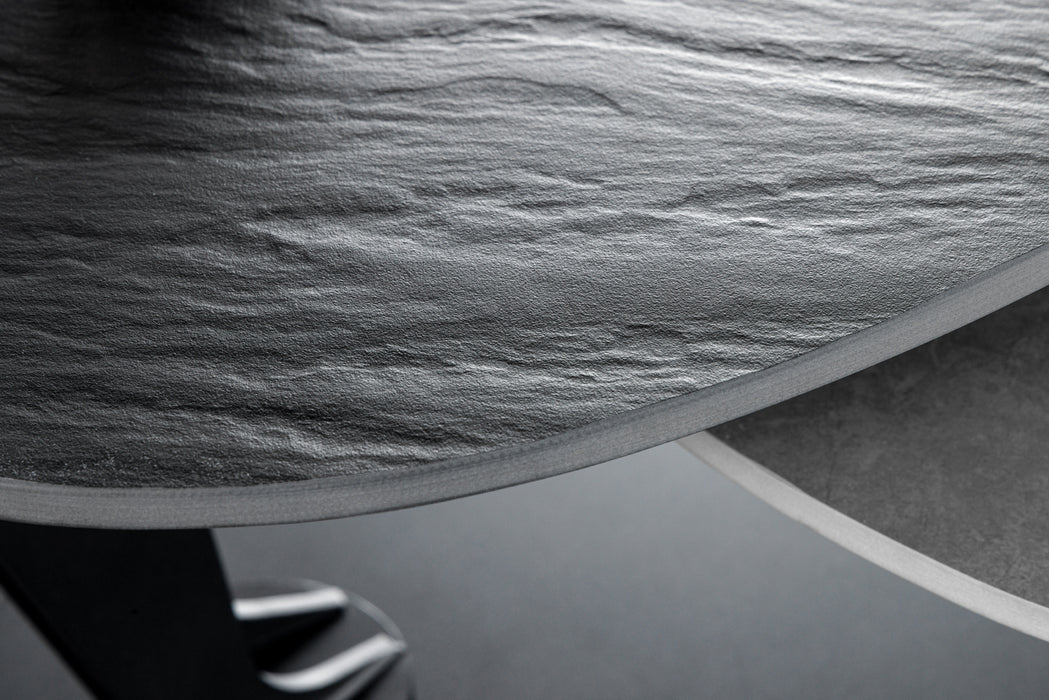 Couchtisch Flow 160cm Keramik grau drehbar