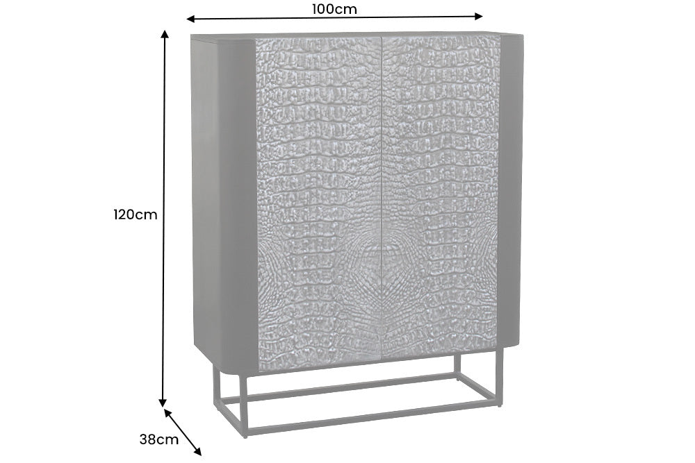 Highboard Aligator 120cm Mango braun