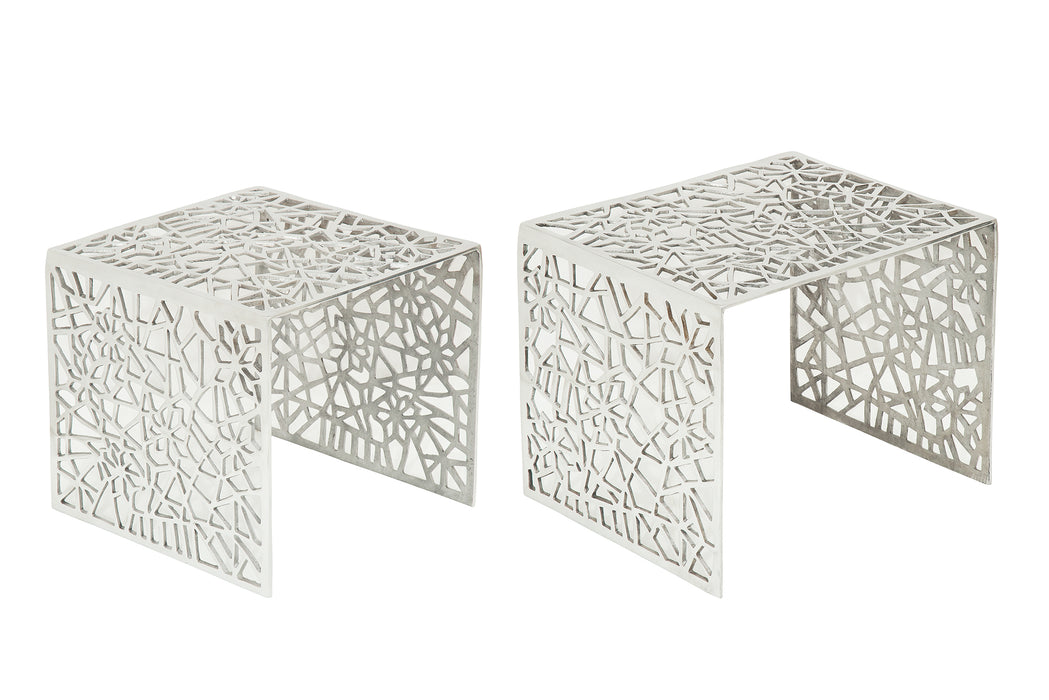 Couchtisch Conceptual 2er Set silber