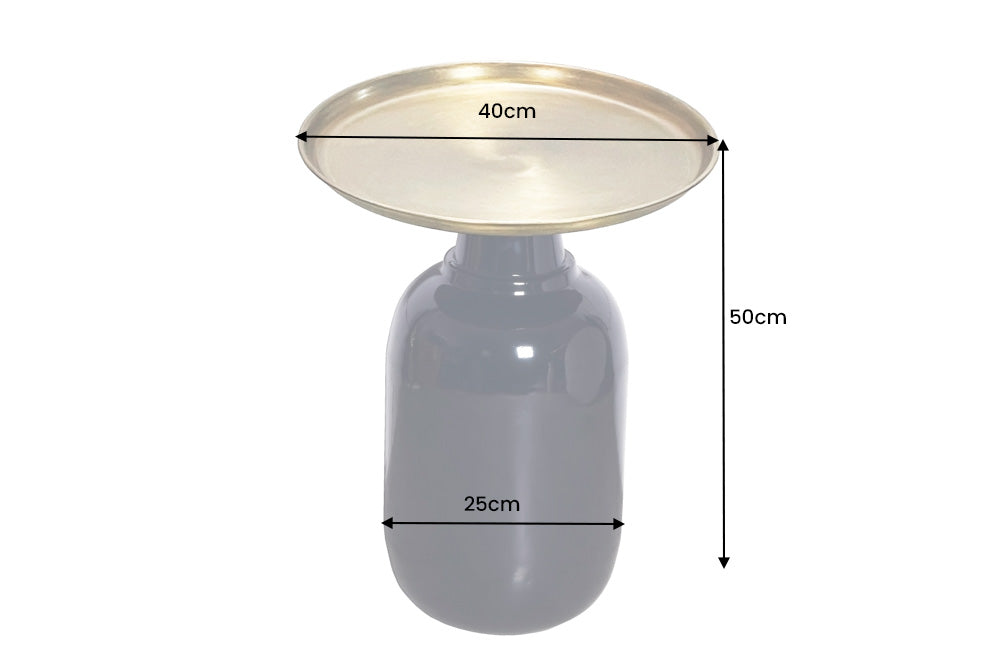 Beistelltisch Elegancia 50cm schwarz gold