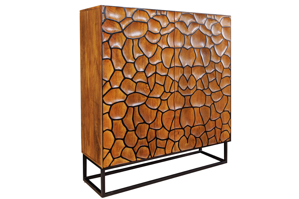 Highboard Elevation 120cm Mosaik schwarz braun