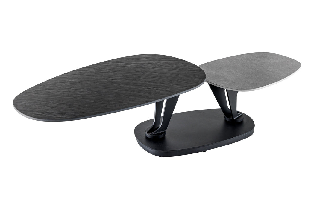 Couchtisch Flow 160cm Keramik grau drehbar