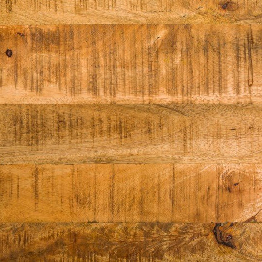 Warme Maserung von Mangoholz — lebendige Farbverläufe im Detail