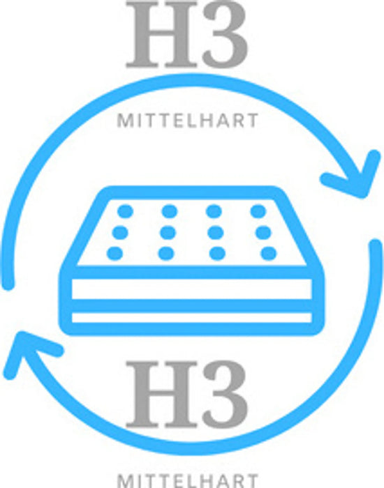 Ergonomische 7-Zonen Kaltschaum-Matratze, 180 x 200 cm, 16 cm Hoehe, H2 und H3 Liegehaerte, Ergo Flex Duo, Wendematratze (2)