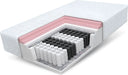 Matratze 180x200 cm, Hoehe 27 cm, 7 Zonen, Visco-Memory Taschenfederkern, H2 und H3 Haertegrad, Premium Bezug
