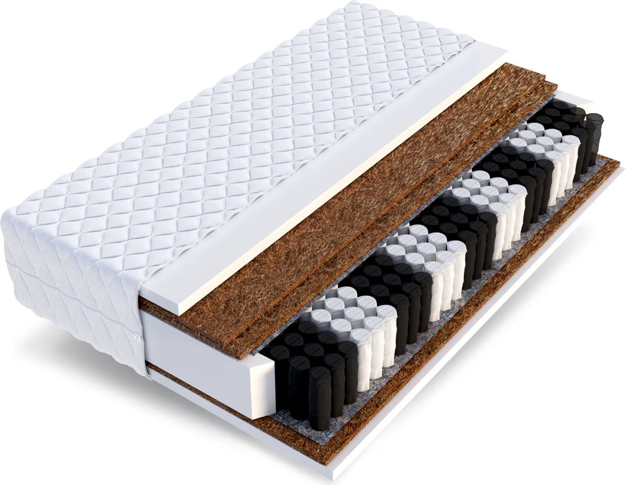 Matratze 160x200 cm 7 Zonen, H4/H5 Haertegrad, Taschenfederkern mit Kokos, ca. 23 cm hoch, Premium Jersey Bezug