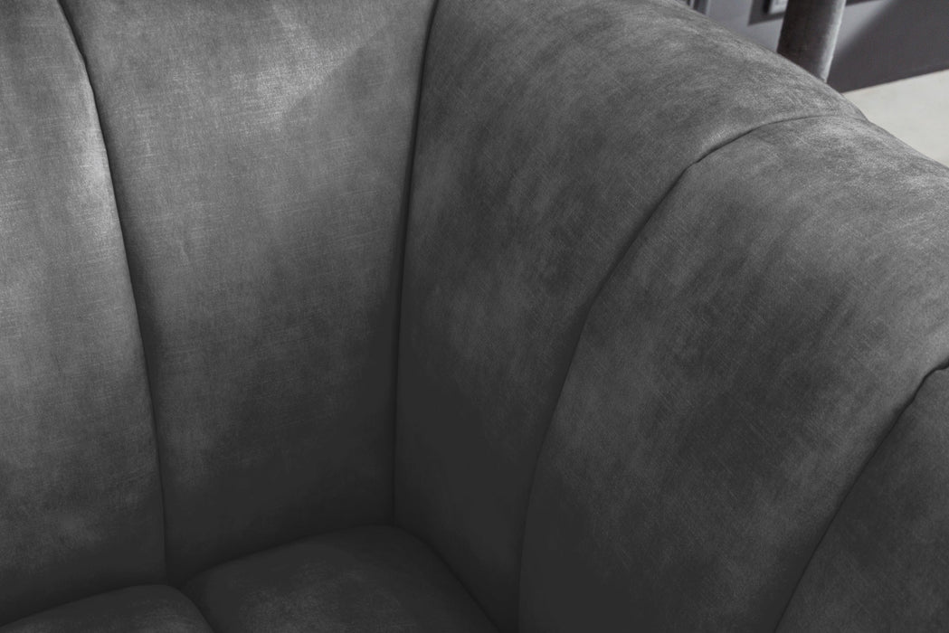 Sessel Elegance Samt grau