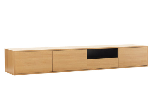 TV-Board Penthouse 200cm hängend natur schwarz