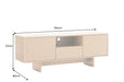 TV Board Abstry 150cm 3D natur mit Travertinmarmor Keramikplatte - Bild 10