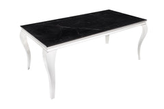 Esstisch Barock 180cm Chrom Sinterstein