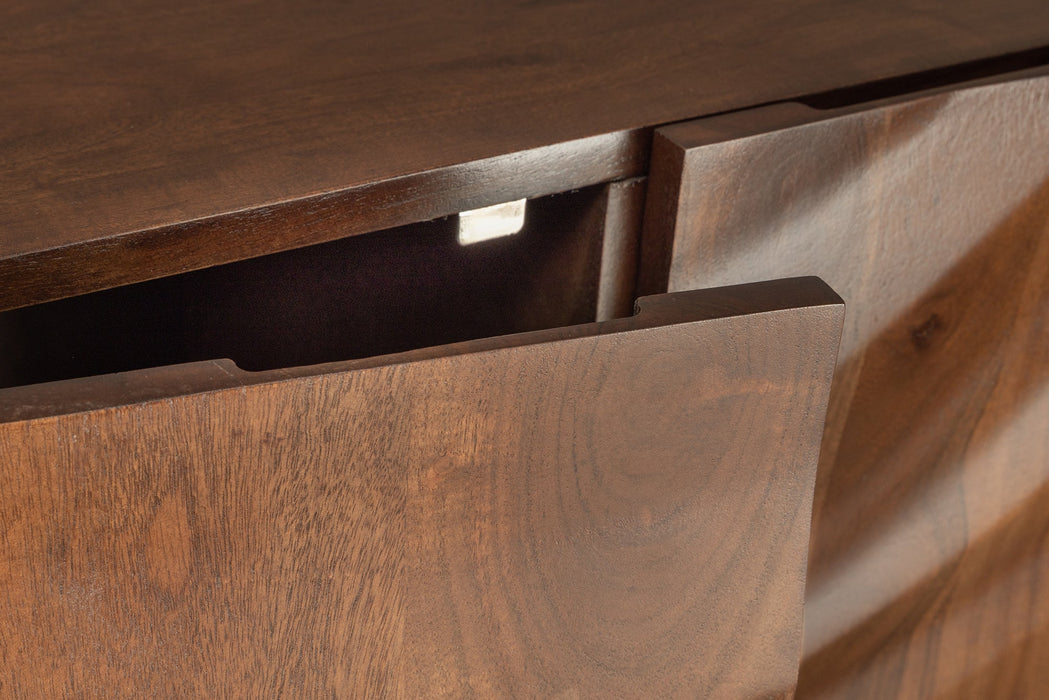 Highboard Tropical 120cm 3D braunes Akazienholz