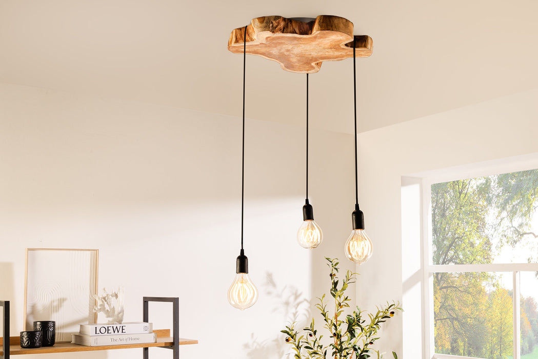 Pendelleuchte HYPNOTIC 50cm Longanholz natur