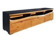 TV-Board Pure Akazie 180cm Akazie Holz Naturkante mit LED Licht