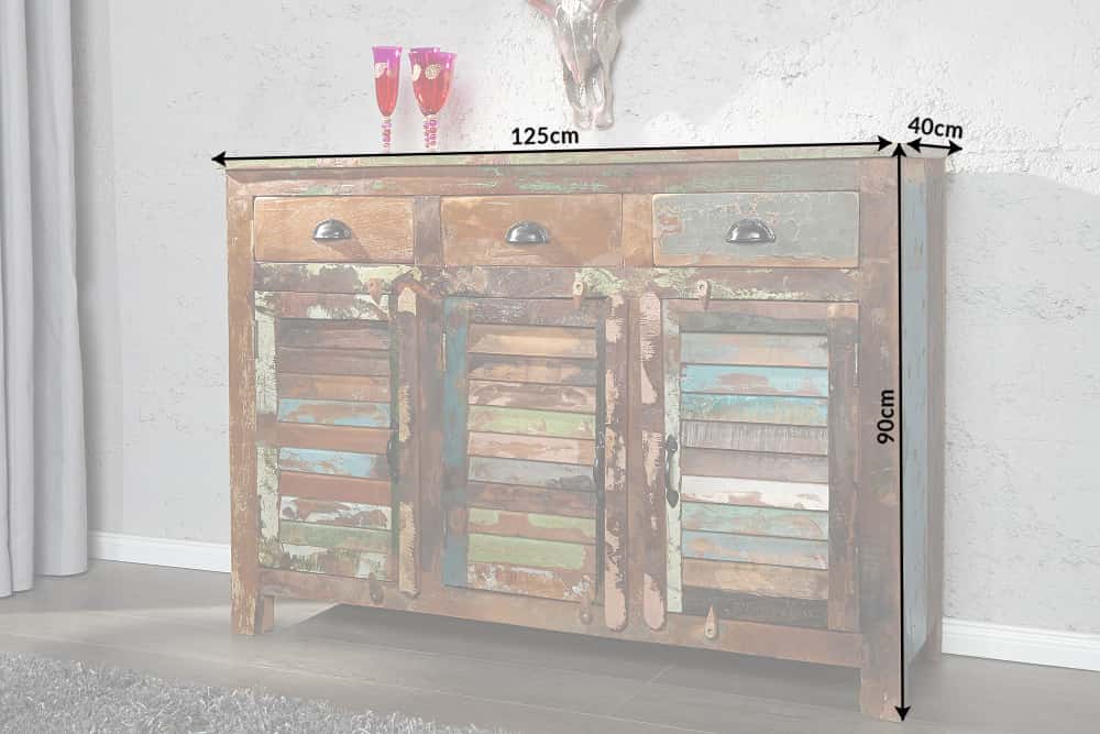 Sideboard Grand Combin 125cm aus Recyclingholz