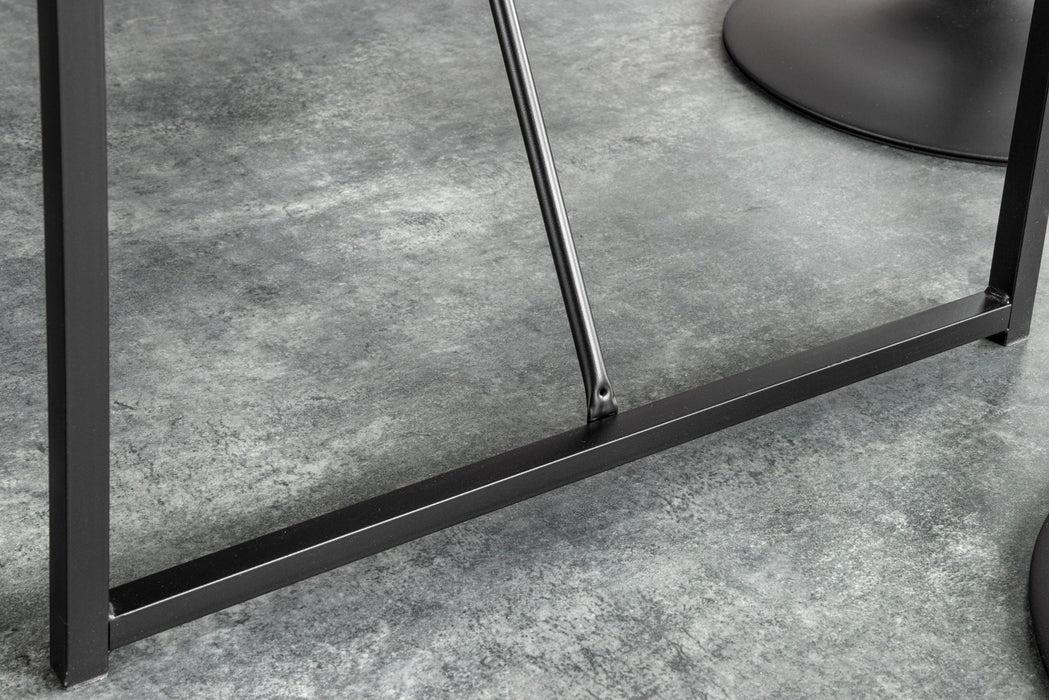 Stehtisch Sleek Line 120cm schwarz Marmoroptik