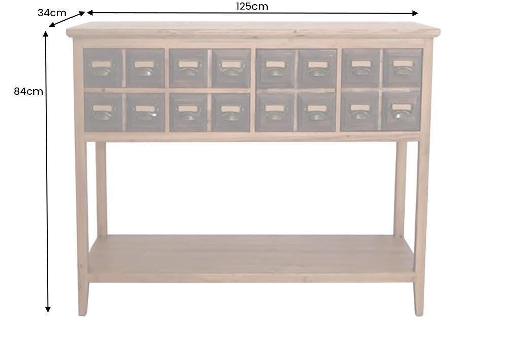 Konsole Schilthorn 125cm Kiefernholz natur