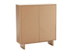 Highboard Abstry 130cm 3D natur mit Keramikplatte aus Travertinmarmor