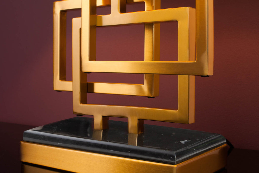 Tischleuchte Canvas 56cm gold