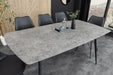 Esstisch Suite 120cm grau Rockoptik mit schwarzem Metallgestell - Bild 4