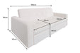 Schlafsofa Venedig 180cm 2-Sitzer Cord beige - Bild 8