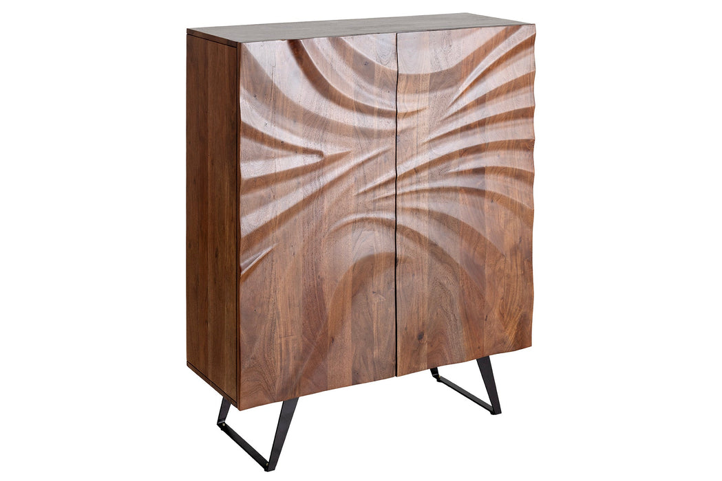 Highboard Tropical 120cm 3D braunes Akazienholz